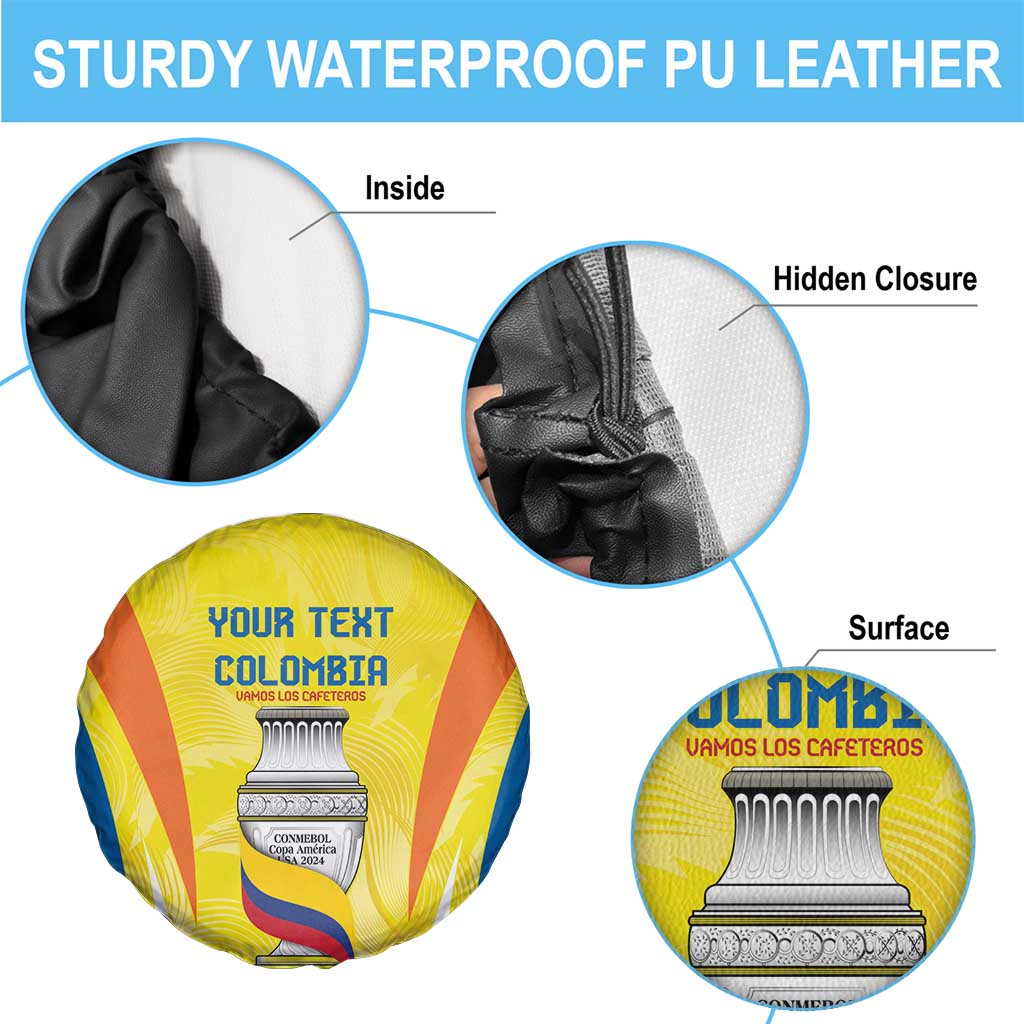 Colombia Champion Football Custom Spare Tire Cover Los Cafeteros Somos Campeones - Wonder Print Shop