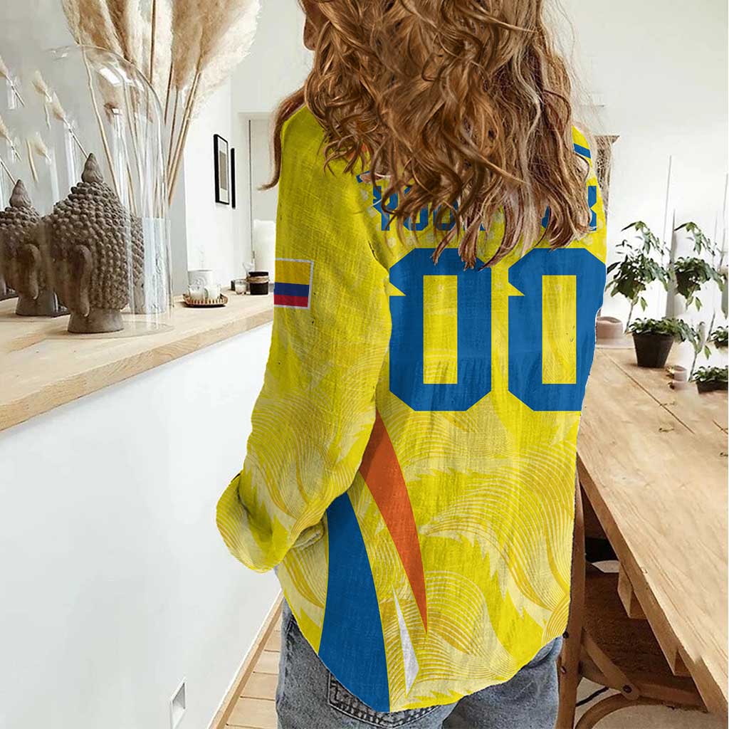 Colombia Champion Football Custom Women Casual Shirt Los Cafeteros Somos Campeones - Wonder Print Shop