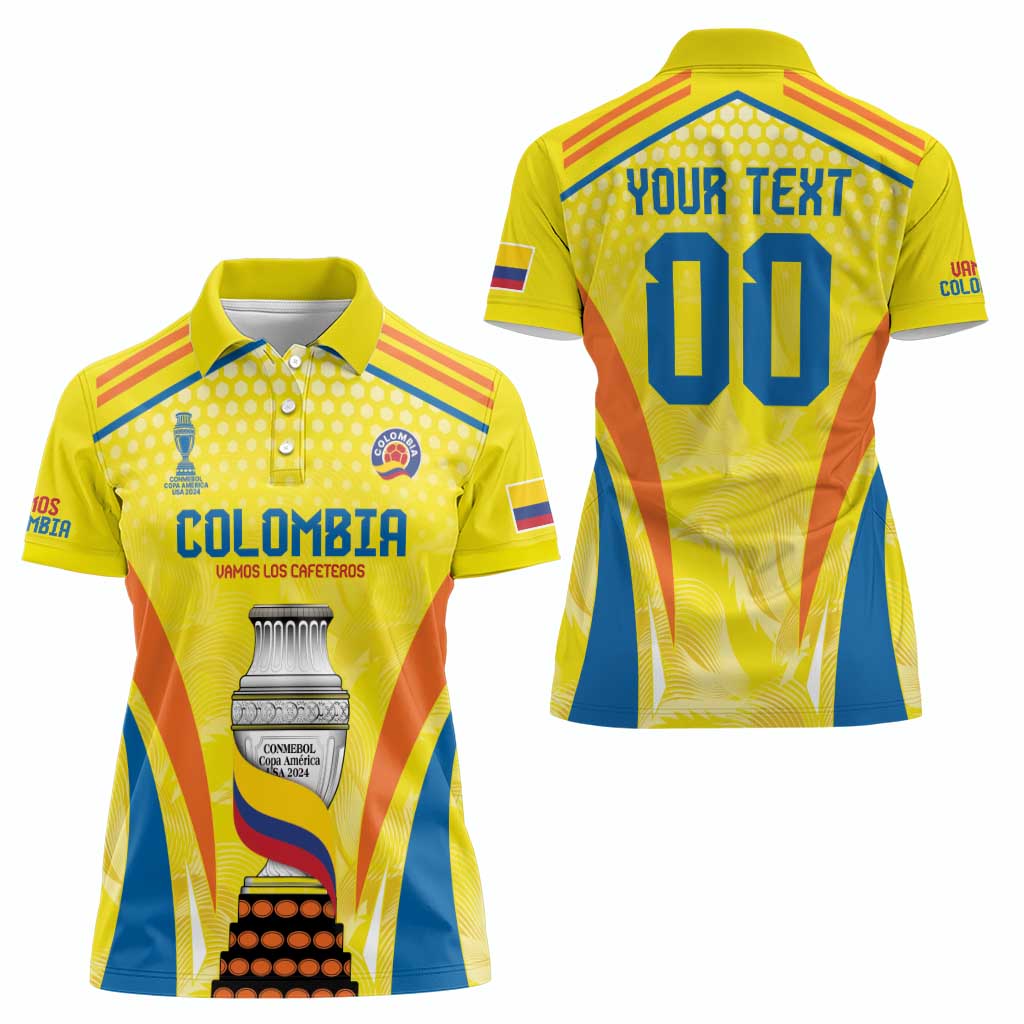 Colombia Champion Football Custom Women Polo Shirt Los Cafeteros Somos Campeones - Wonder Print Shop