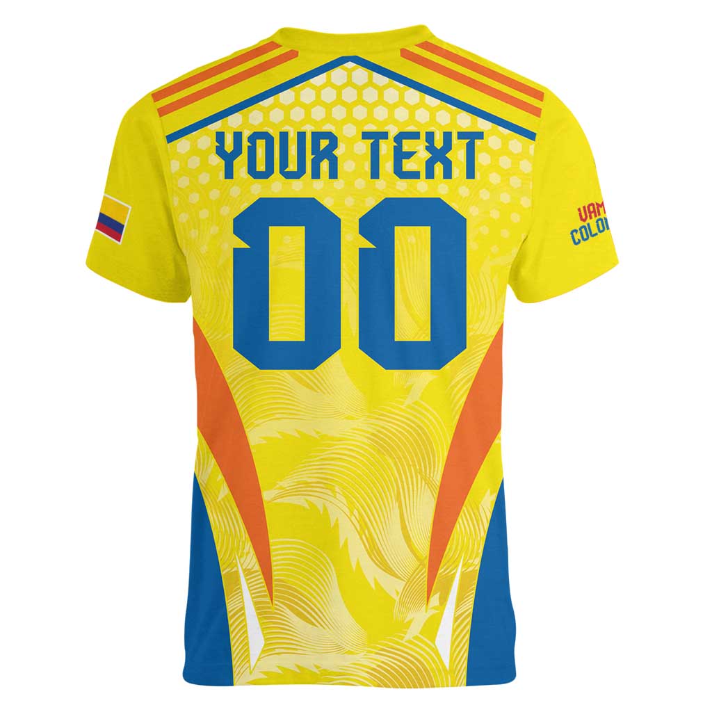 Colombia Champion Football Custom Women V-Neck T-Shirt Los Cafeteros Somos Campeones - Wonder Print Shop