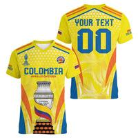 Colombia Champion Football Custom Women V-Neck T-Shirt Los Cafeteros Somos Campeones - Wonder Print Shop