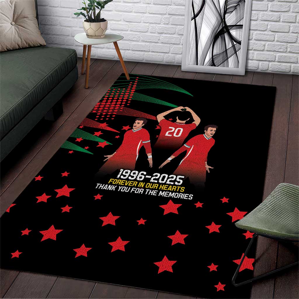 Portuguese Footballer Memorial Area Rug 1996-2025 Forever In Our Hearts - Wonder Print Shop