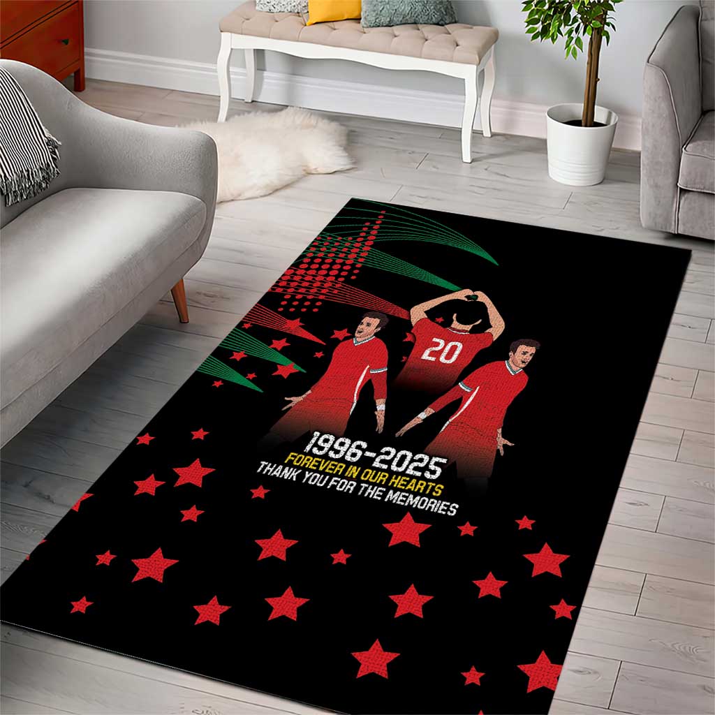 Portuguese Footballer Memorial Area Rug 1996-2025 Forever In Our Hearts - Wonder Print Shop