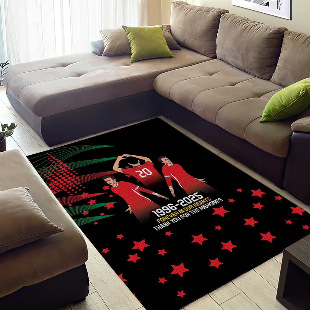Portuguese Footballer Memorial Area Rug 1996-2025 Forever In Our Hearts - Wonder Print Shop