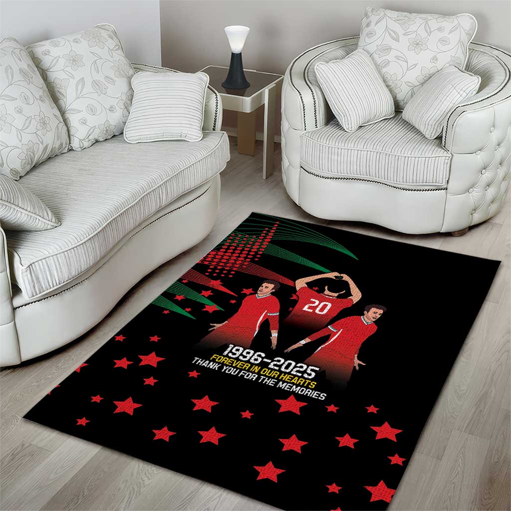 Portuguese Footballer Memorial Area Rug 1996-2025 Forever In Our Hearts - Wonder Print Shop