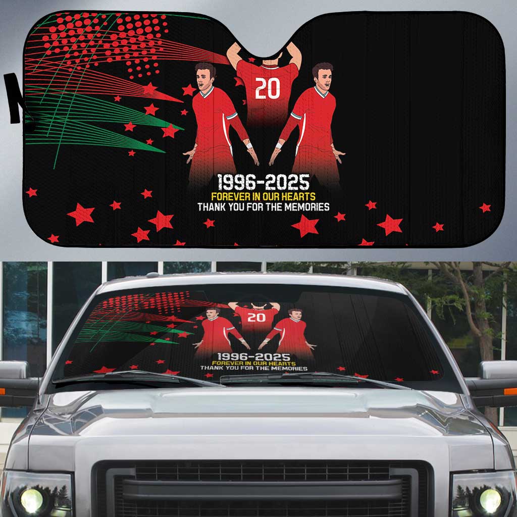 Portuguese Footballer Memorial Auto Sun Shade 1996-2025 Forever In Our Hearts - Wonder Print Shop