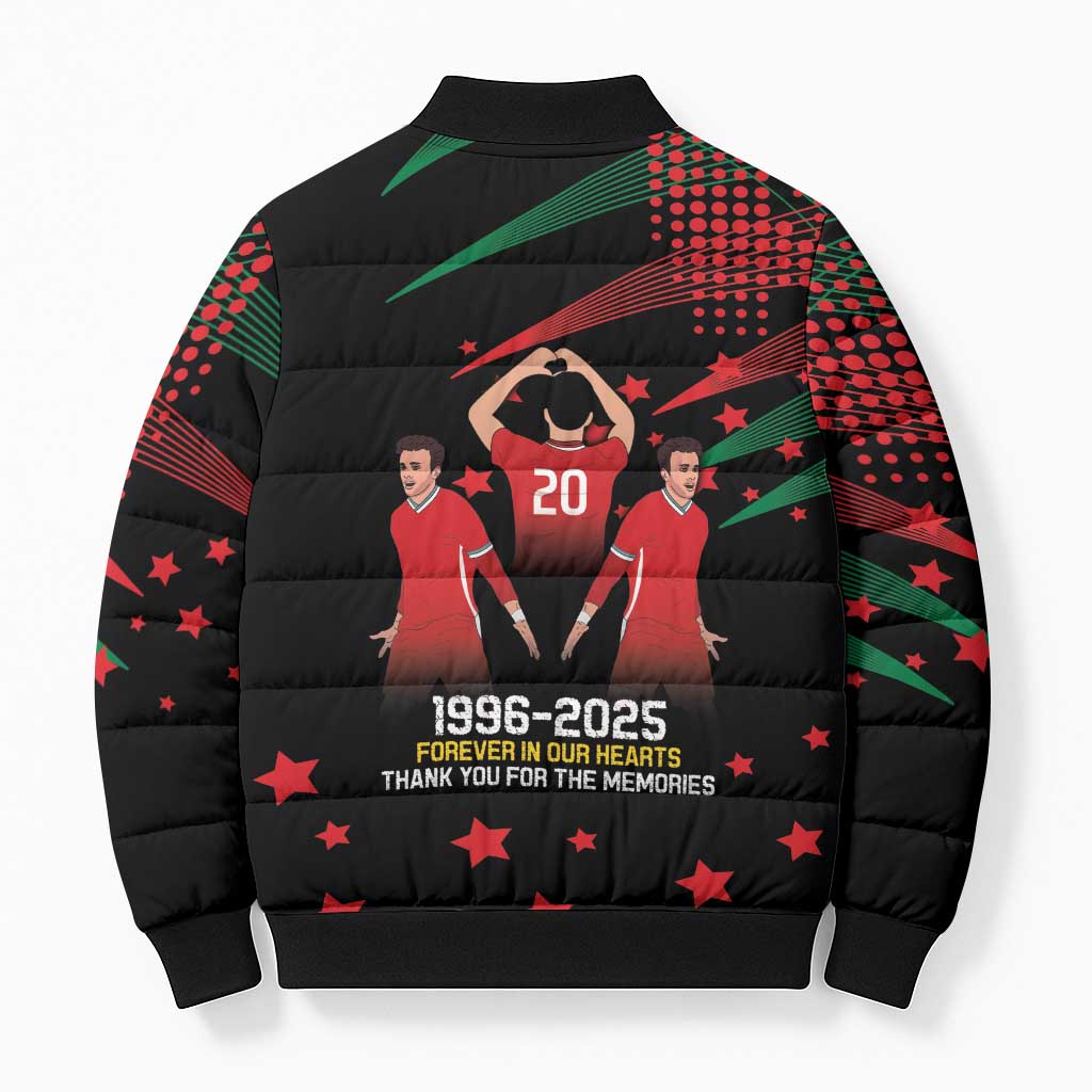 Portuguese Footballer Memorial Bomber Puffer Jacket 1996-2025 Forever In Our Hearts - Wonder Print Shop