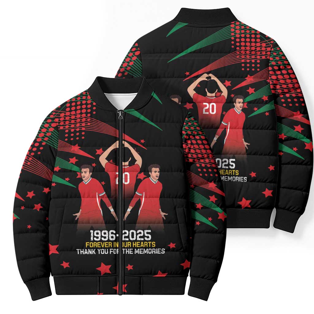 Portuguese Footballer Memorial Bomber Puffer Jacket 1996-2025 Forever In Our Hearts - Wonder Print Shop