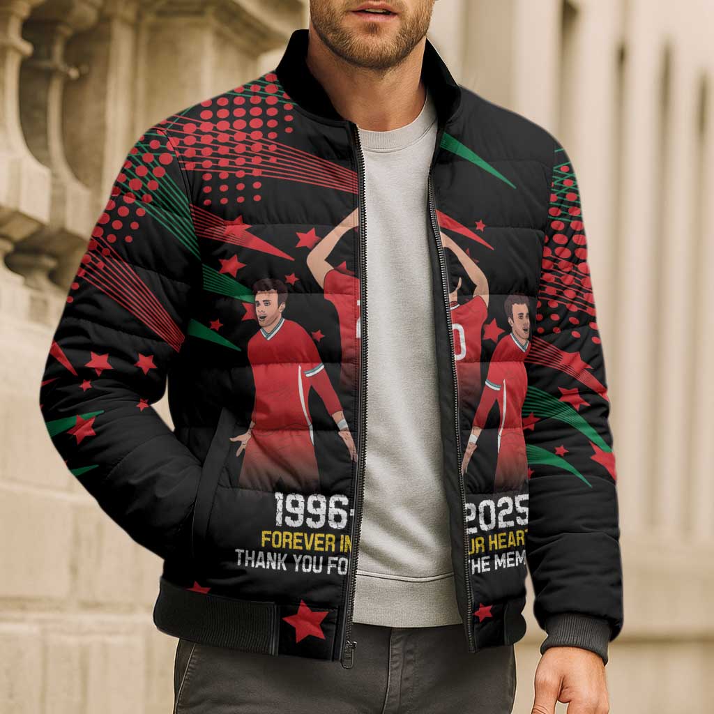 Portuguese Footballer Memorial Bomber Puffer Jacket 1996-2025 Forever In Our Hearts - Wonder Print Shop
