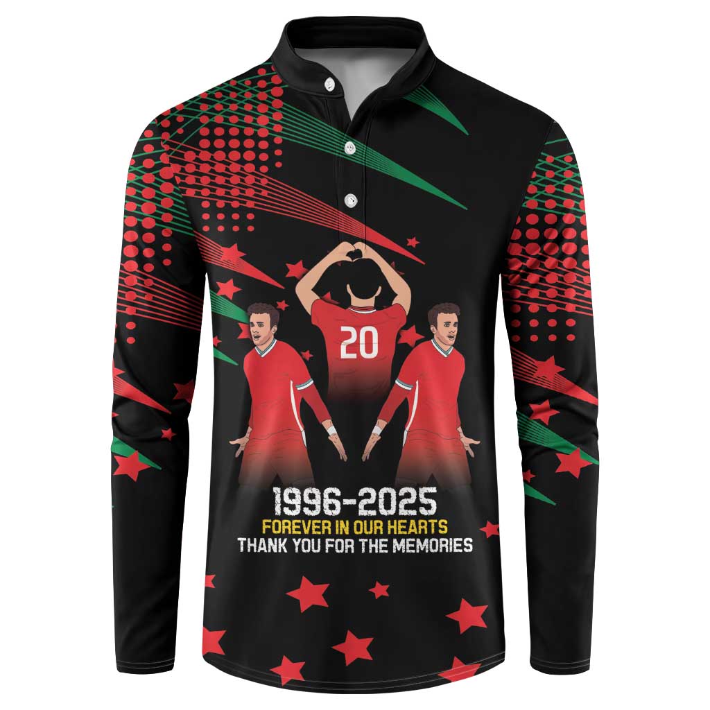 Portuguese Footballer Memorial Button Sweatshirt 1996-2025 Forever In Our Hearts - Wonder Print Shop