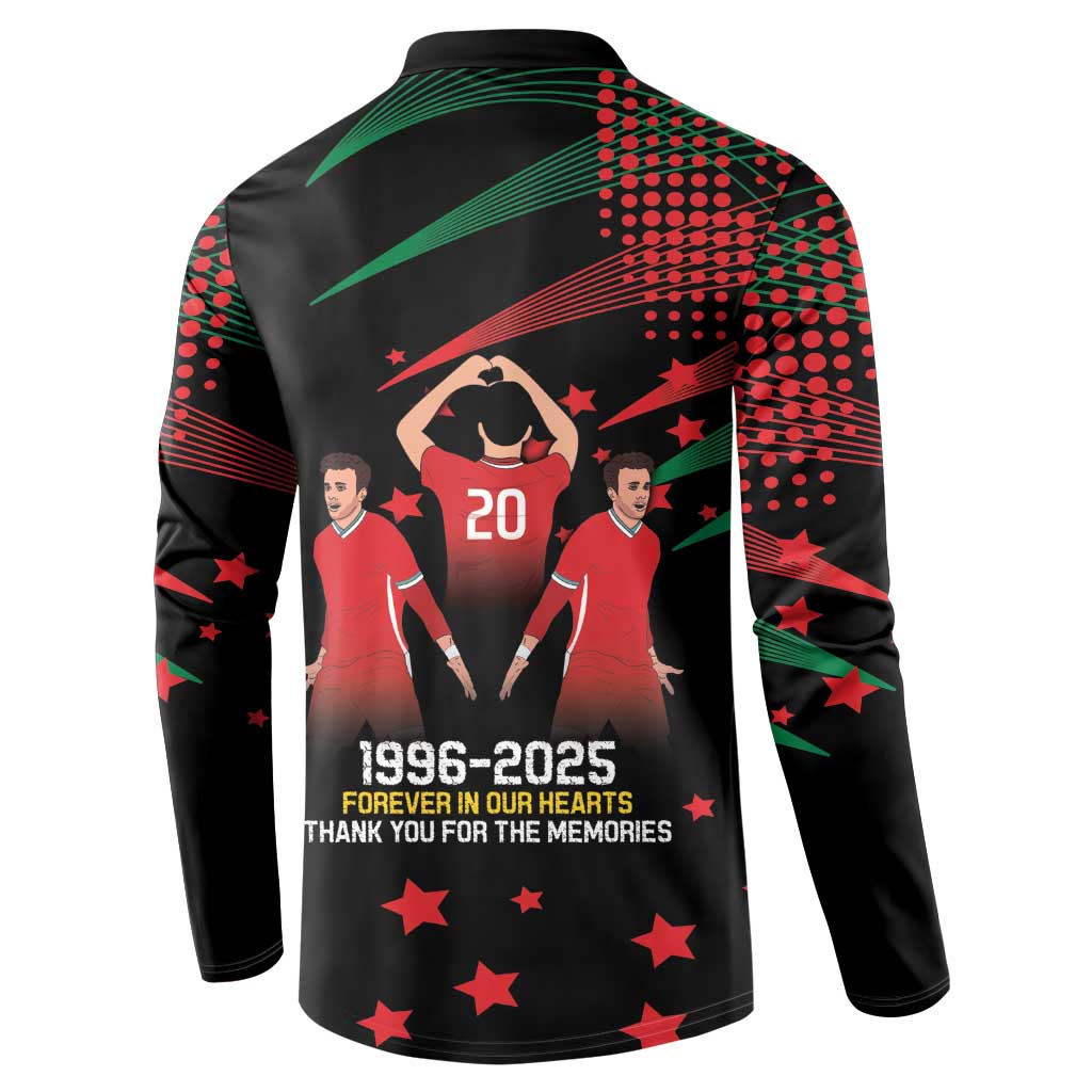 Portuguese Footballer Memorial Button Sweatshirt 1996-2025 Forever In Our Hearts - Wonder Print Shop