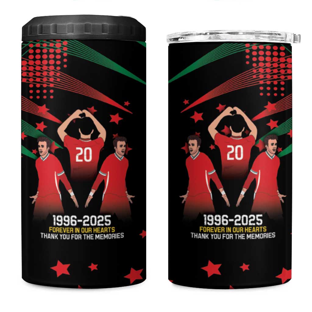 Portuguese Footballer Memorial 4 in 1 Can Cooler Tumbler 1996-2025 Forever In Our Hearts - Wonder Print Shop