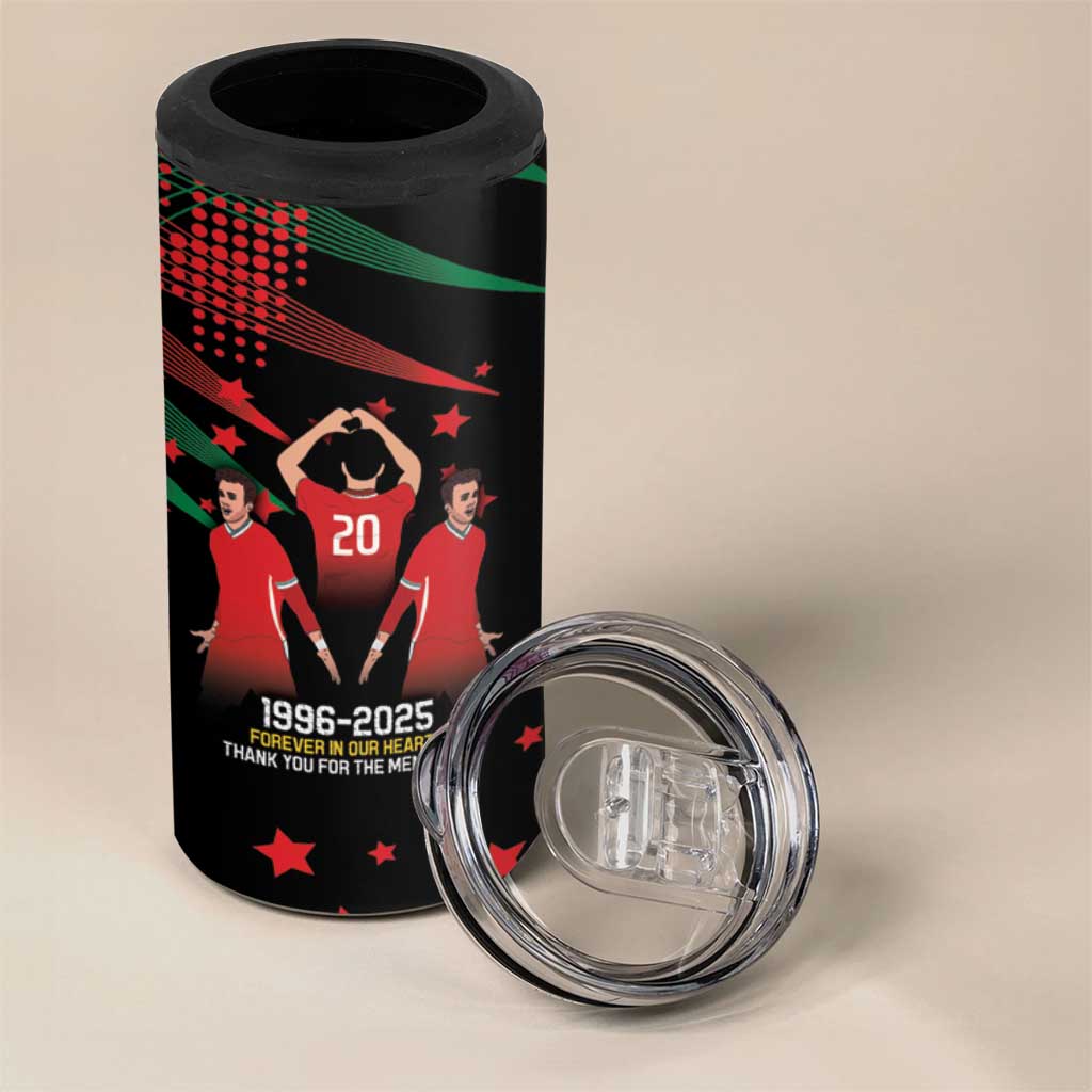 Portuguese Footballer Memorial 4 in 1 Can Cooler Tumbler 1996-2025 Forever In Our Hearts - Wonder Print Shop