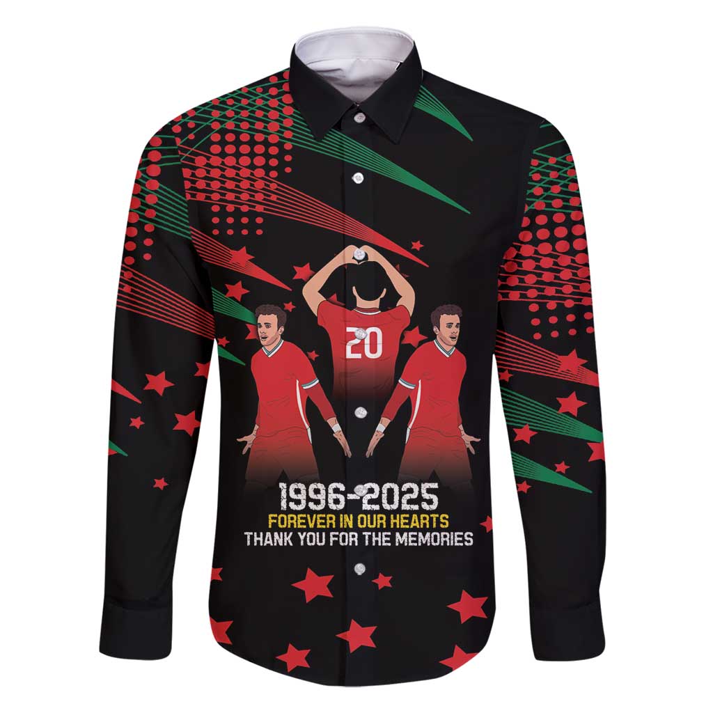 Portuguese Footballer Memorial Family Matching Long Sleeve Bodycon Dress and Hawaiian Shirt 1996-2025 Forever In Our Hearts - Wonder Print Shop