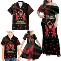Portuguese Footballer Memorial Family Matching Off Shoulder Maxi Dress and Hawaiian Shirt 1996-2025 Forever In Our Hearts - Wonder Print Shop