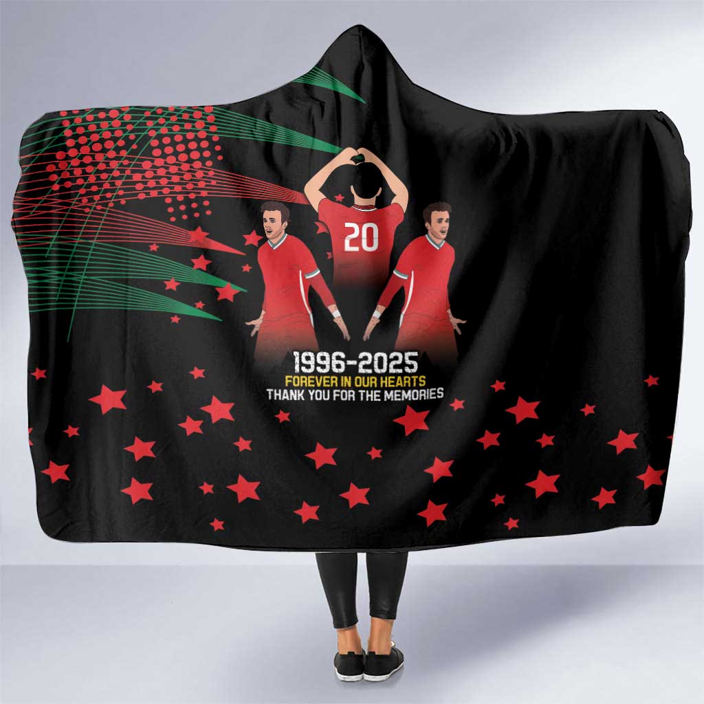Portuguese Footballer Memorial Hooded Blanket 1996-2025 Forever In Our Hearts - Wonder Print Shop