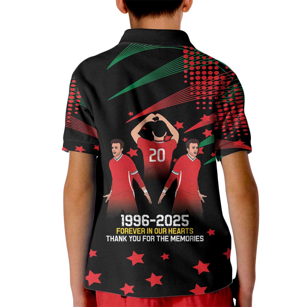 Portuguese Footballer Memorial Kid Polo Shirt 1996-2025 Forever In Our Hearts - Wonder Print Shop