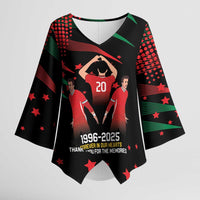 Portuguese Footballer Memorial Kimono Sleeve Blouse 1996-2025 Forever In Our Hearts - Wonder Print Shop