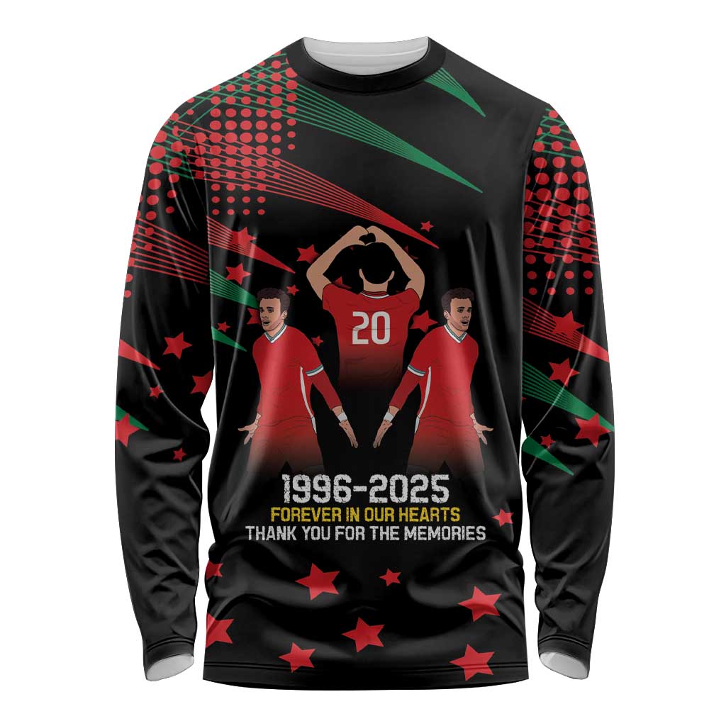 Portuguese Footballer Memorial Long Sleeve Shirt 1996-2025 Forever In Our Hearts - Wonder Print Shop