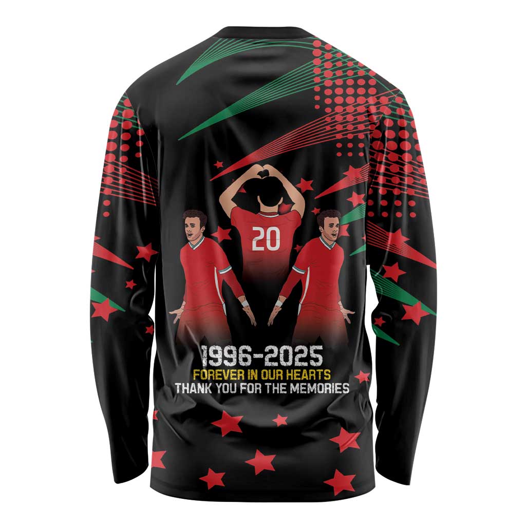 Portuguese Footballer Memorial Long Sleeve Shirt 1996-2025 Forever In Our Hearts - Wonder Print Shop