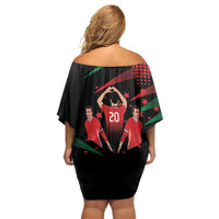 Portuguese Footballer Memorial Off Shoulder Short Dress 1996-2025 Forever In Our Hearts - Wonder Print Shop