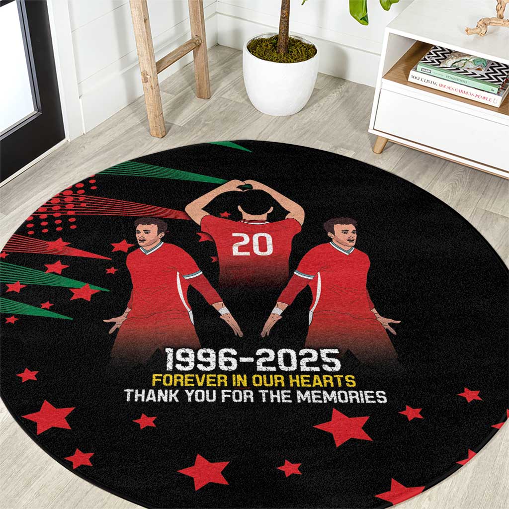 Portuguese Footballer Memorial Round Carpet 1996-2025 Forever In Our Hearts - Wonder Print Shop