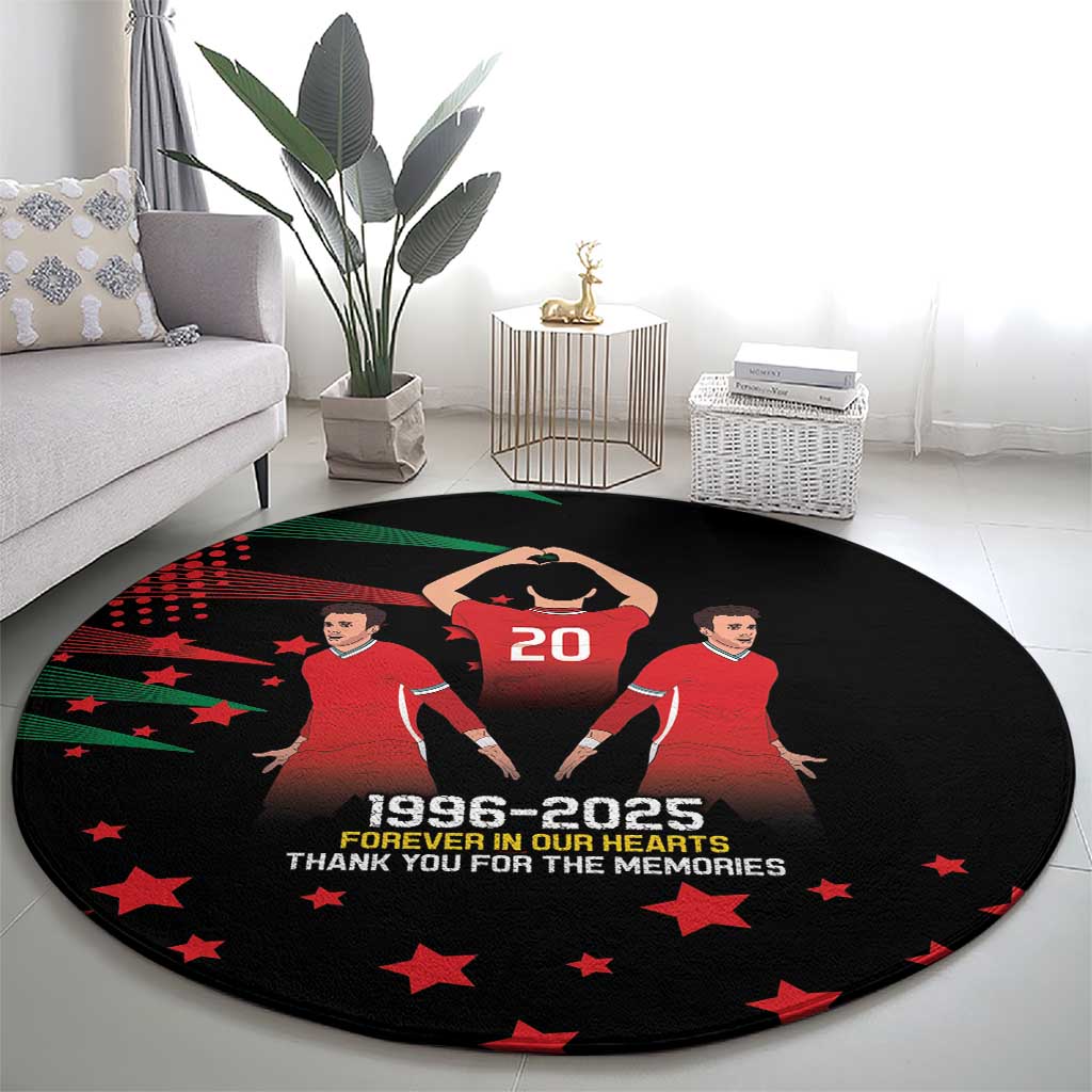 Portuguese Footballer Memorial Round Carpet 1996-2025 Forever In Our Hearts - Wonder Print Shop