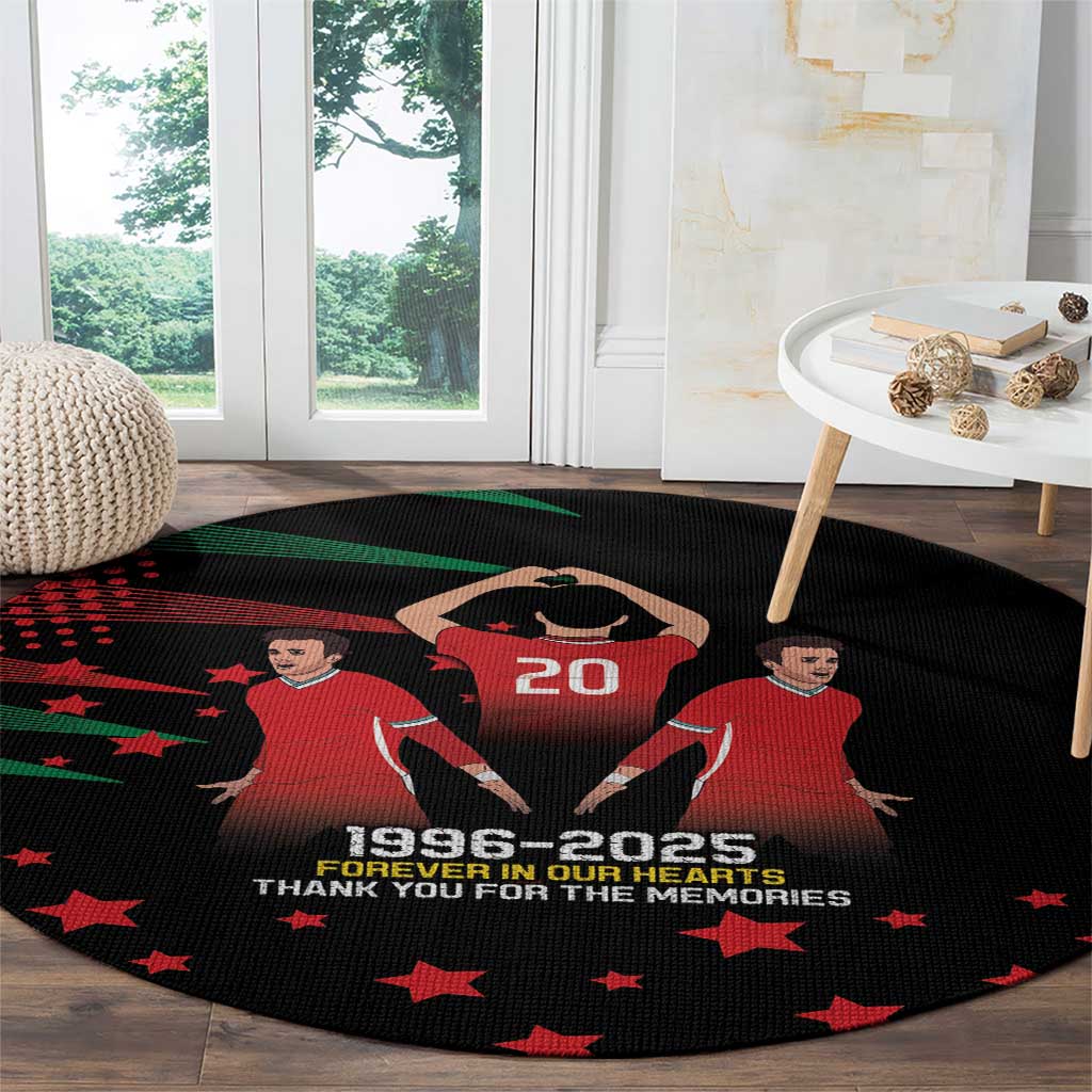 Portuguese Footballer Memorial Round Carpet 1996-2025 Forever In Our Hearts - Wonder Print Shop