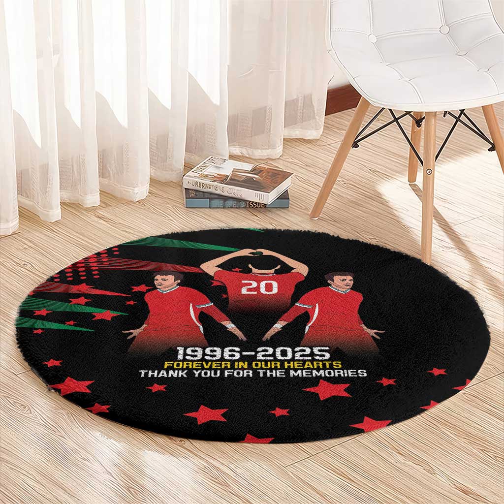 Portuguese Footballer Memorial Round Carpet 1996-2025 Forever In Our Hearts - Wonder Print Shop