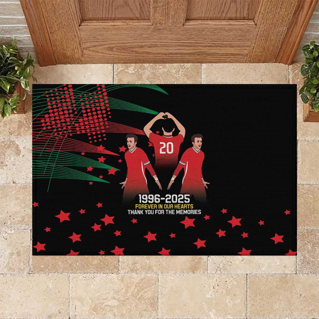 Portuguese Footballer Memorial Rubber Doormat 1996-2025 Forever In Our Hearts - Wonder Print Shop