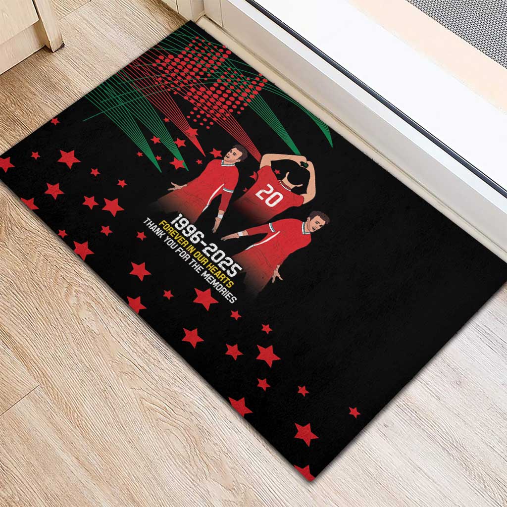 Portuguese Footballer Memorial Rubber Doormat 1996-2025 Forever In Our Hearts - Wonder Print Shop