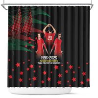 Portuguese Footballer Memorial Shower Curtain 1996-2025 Forever In Our Hearts - Wonder Print Shop