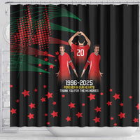 Portuguese Footballer Memorial Shower Curtain 1996-2025 Forever In Our Hearts - Wonder Print Shop