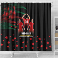 Portuguese Footballer Memorial Shower Curtain 1996-2025 Forever In Our Hearts - Wonder Print Shop