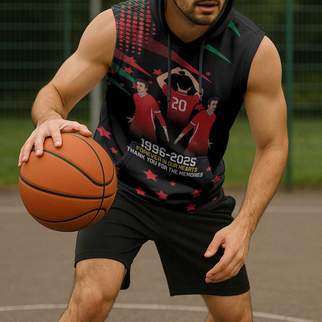 Portuguese Footballer Memorial Sleeveless Hoodie 1996-2025 Forever In Our Hearts - Wonder Print Shop