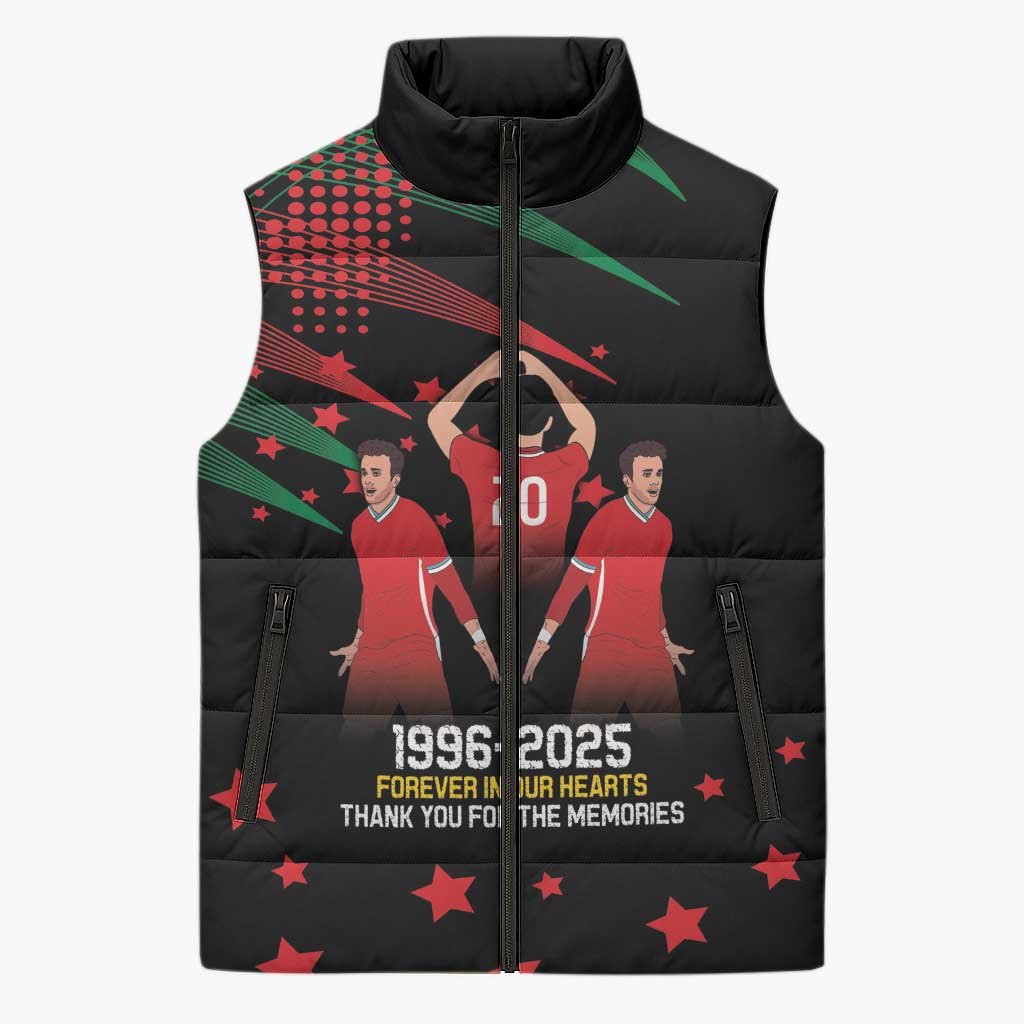 Portuguese Footballer Memorial Sleeveless Puffer Jacket 1996-2025 Forever In Our Hearts - Wonder Print Shop