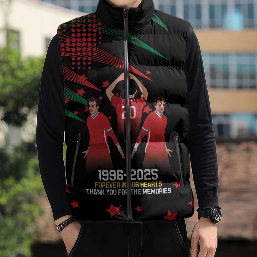 Portuguese Footballer Memorial Sleeveless Puffer Jacket 1996-2025 Forever In Our Hearts - Wonder Print Shop