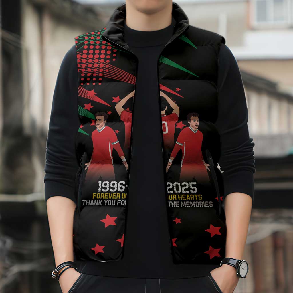Portuguese Footballer Memorial Sleeveless Puffer Jacket 1996-2025 Forever In Our Hearts - Wonder Print Shop