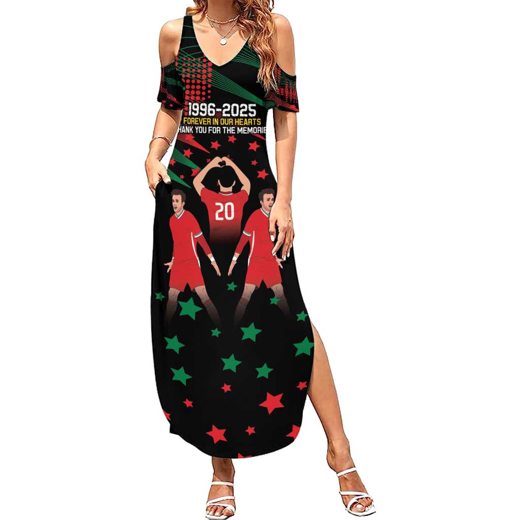Portuguese Footballer Memorial Summer Maxi Dress 1996-2025 Forever In Our Hearts - Wonder Print Shop