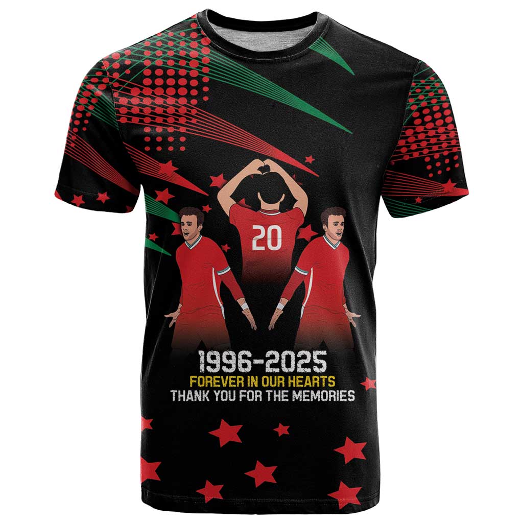 Portuguese Footballer Memorial T Shirt 1996-2025 Forever In Our Hearts - Wonder Print Shop