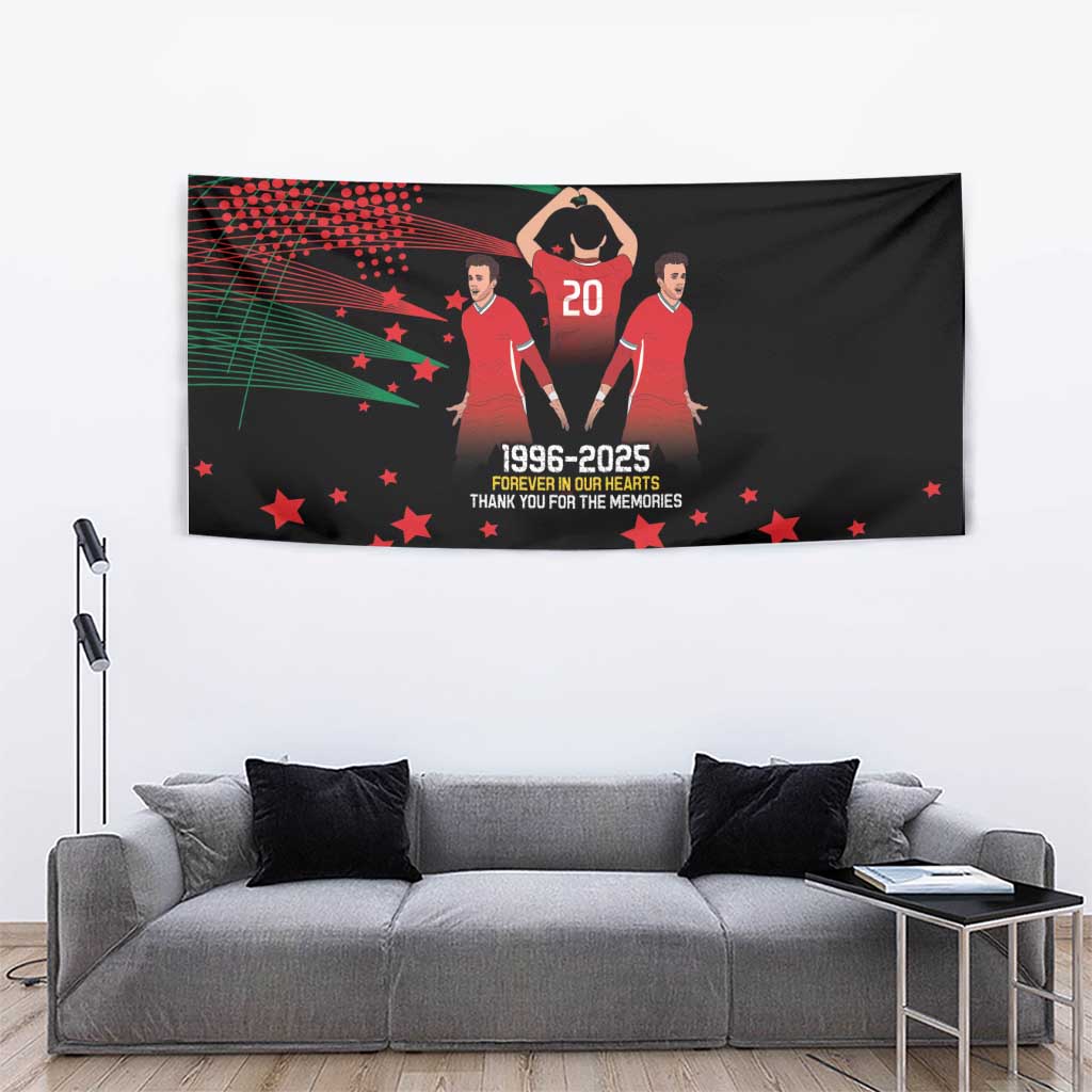 Portuguese Footballer Memorial Tapestry 1996-2025 Forever In Our Hearts - Wonder Print Shop
