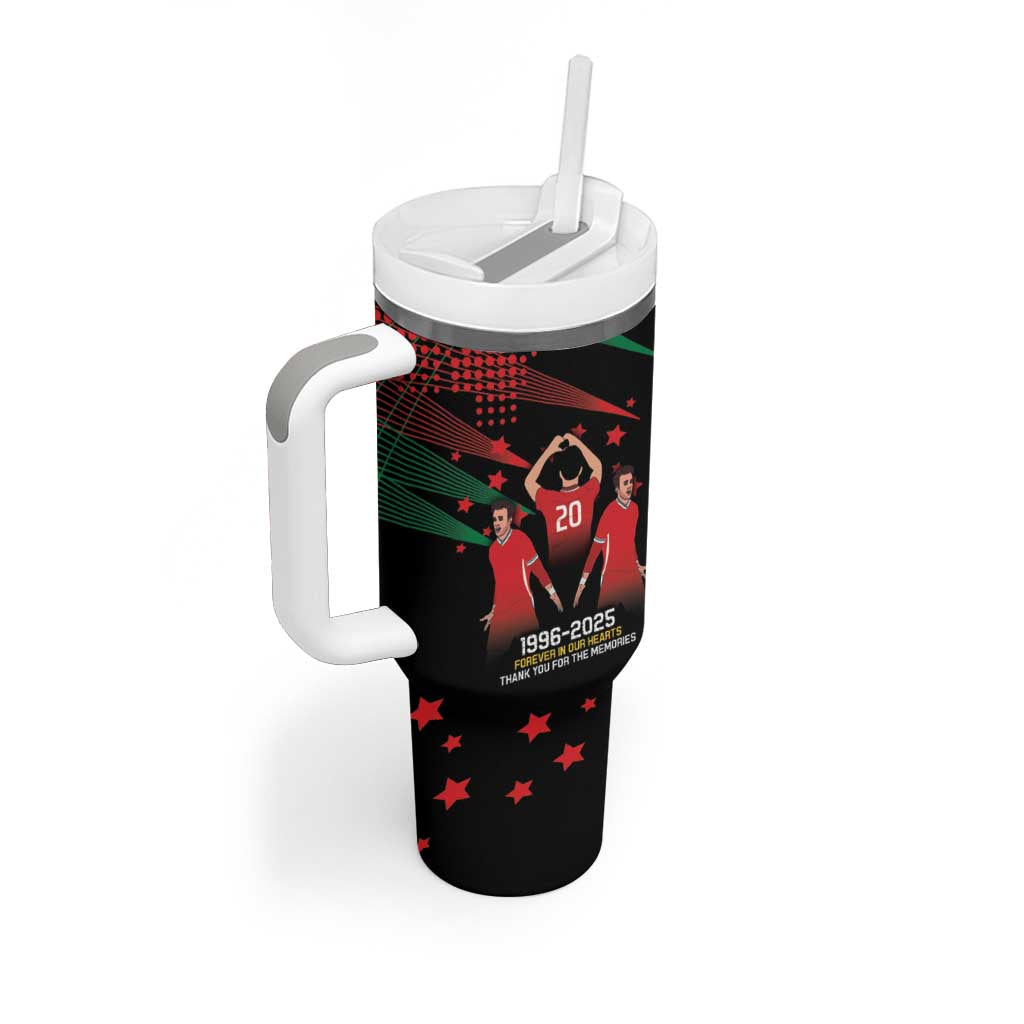 Portuguese Footballer Memorial Tumbler With Handle 1996-2025 Forever In Our Hearts - Wonder Print Shop
