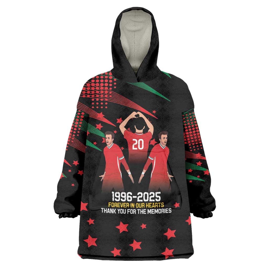 Portuguese Footballer Memorial Wearable Blanket Hoodie 1996-2025 Forever In Our Hearts - Wonder Print Shop