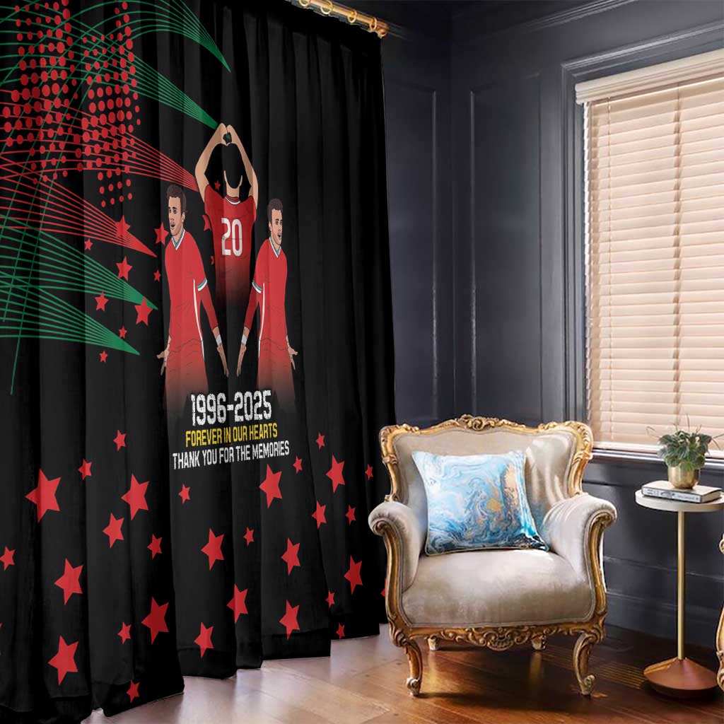 Portuguese Footballer Memorial Window Curtain 1996-2025 Forever In Our Hearts - Wonder Print Shop