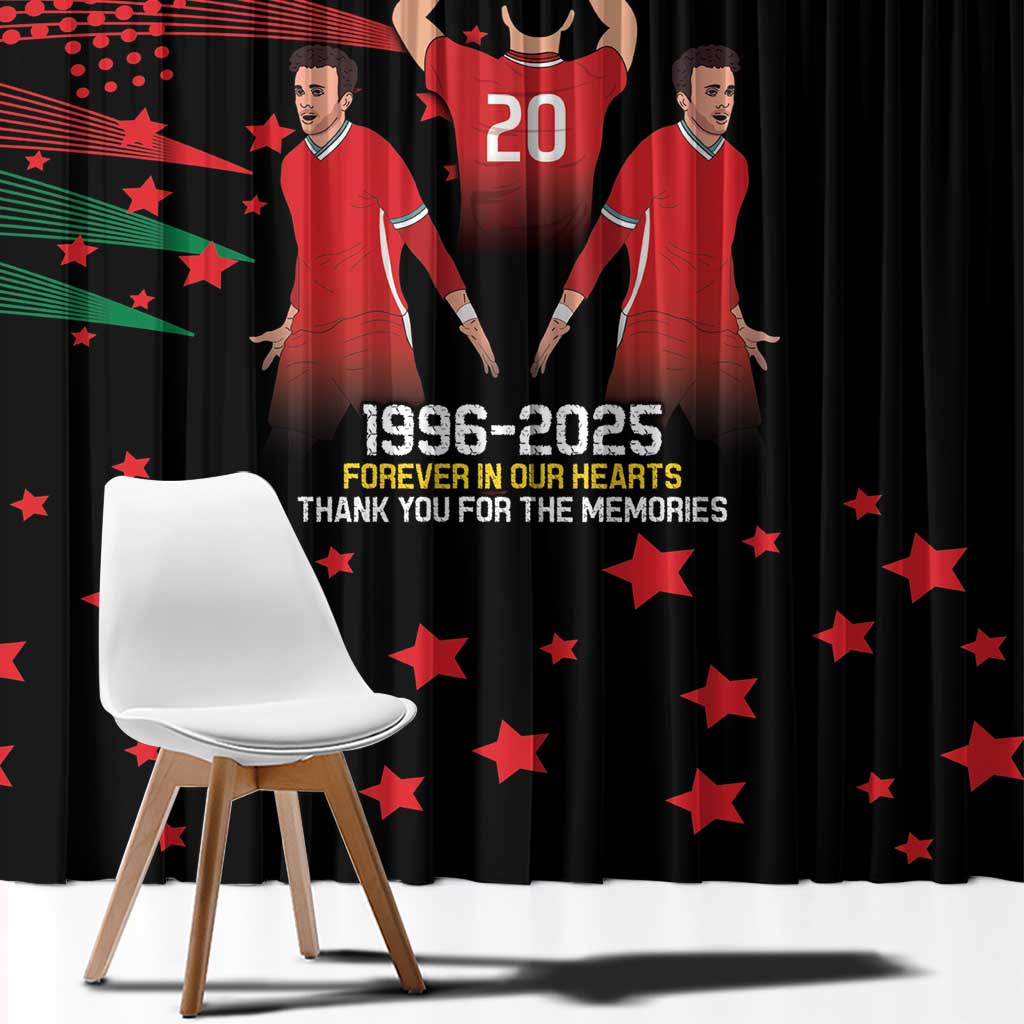 Portuguese Footballer Memorial Window Curtain 1996-2025 Forever In Our Hearts - Wonder Print Shop