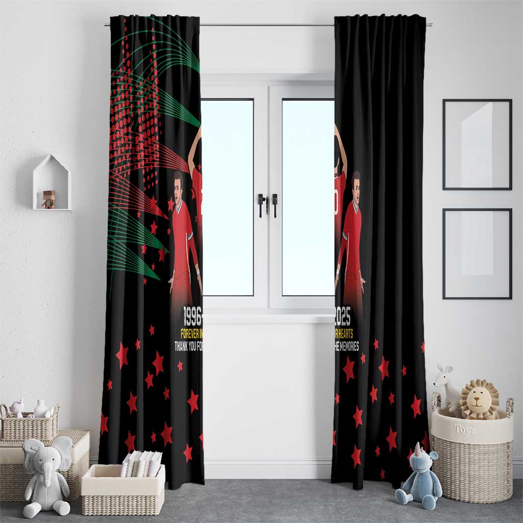 Portuguese Footballer Memorial Window Curtain 1996-2025 Forever In Our Hearts - Wonder Print Shop