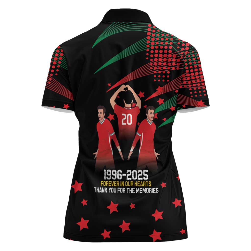 Portuguese Footballer Memorial Women Polo Shirt 1996-2025 Forever In Our Hearts - Wonder Print Shop