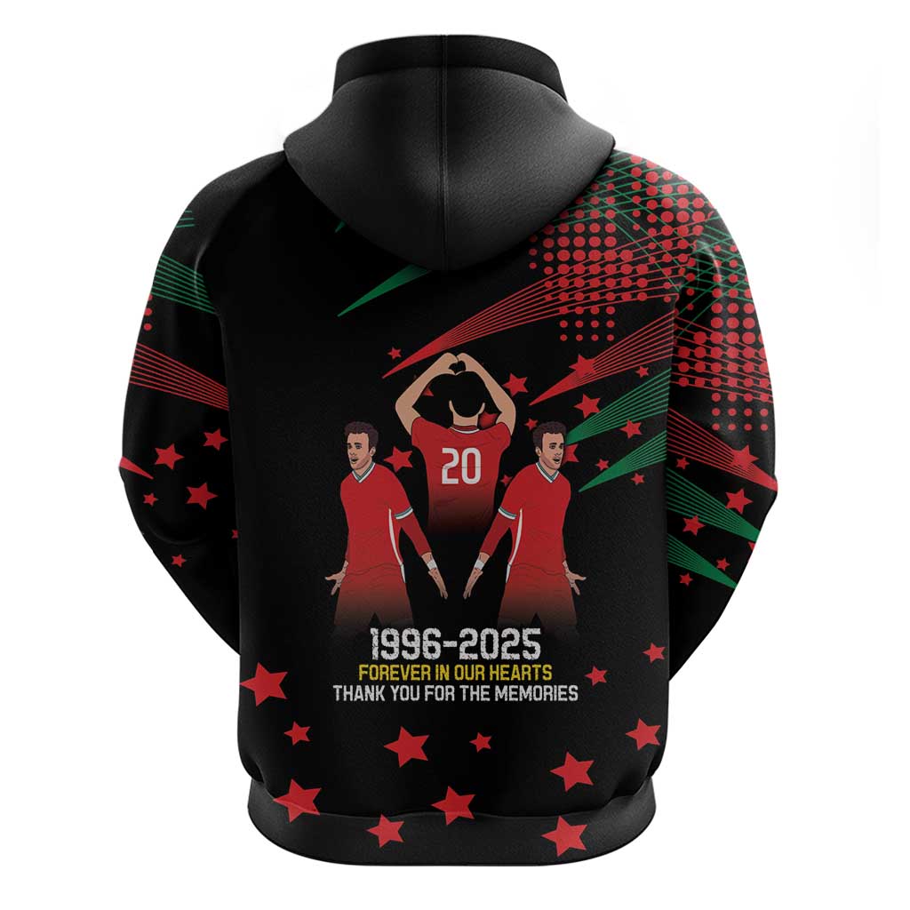Portuguese Footballer Memorial Zip Hoodie 1996-2025 Forever In Our Hearts - Wonder Print Shop