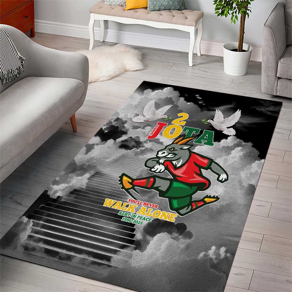 Portuguese Footballer Memorial Area Rug You'll Never Walk Alone Rest In Peace 1996-2025 - Wonder Print Shop