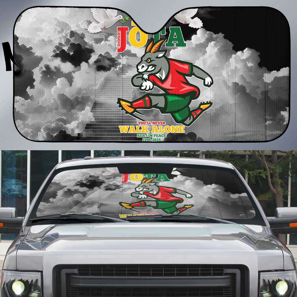 Portuguese Footballer Memorial Auto Sun Shade You'll Never Walk Alone Rest In Peace 1996-2025 - Wonder Print Shop